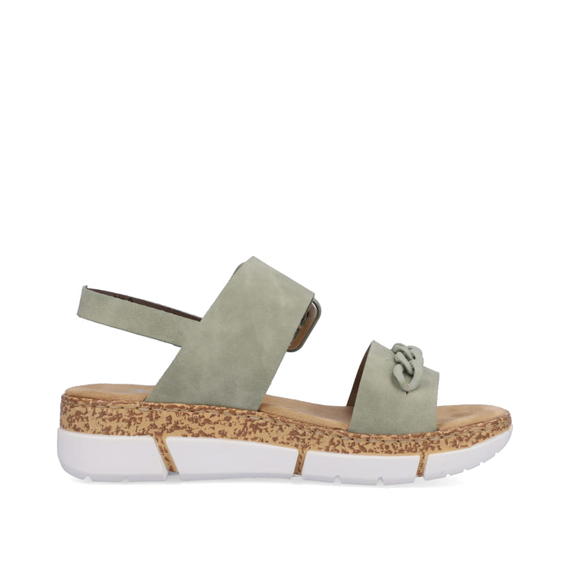 Rieker Artikelnummer V2350-52 Rieker Damen Riemchensandalen mintgrün Letzter Tag