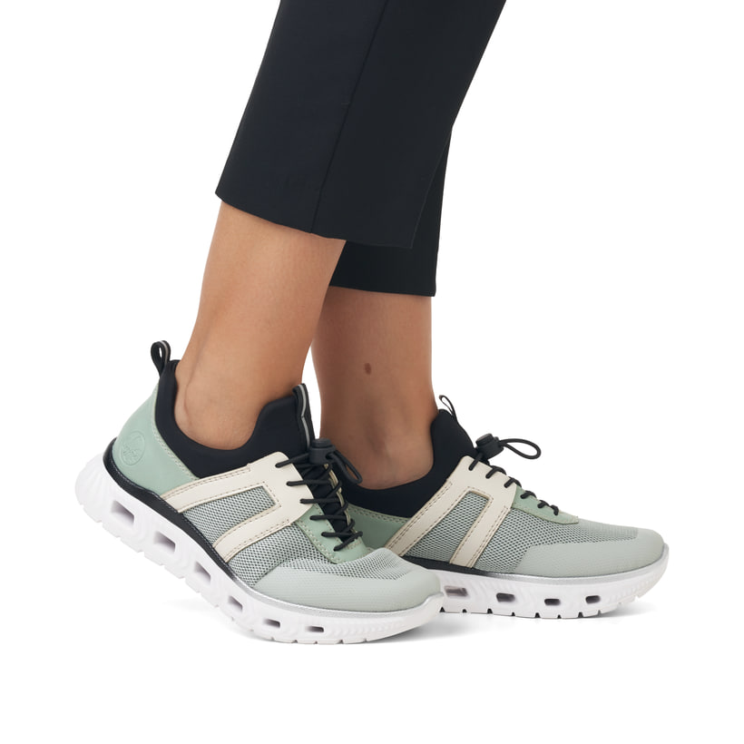 Rieker Artikelnummer M6061-52 Rieker Damen Slipper mintgrün Sonderangebot der Fabrik