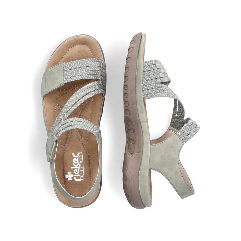 Rieker Artikelnummer 64870-52 Rieker Damen Riemchensandalen mintgrün Vierteljährliche Förderung