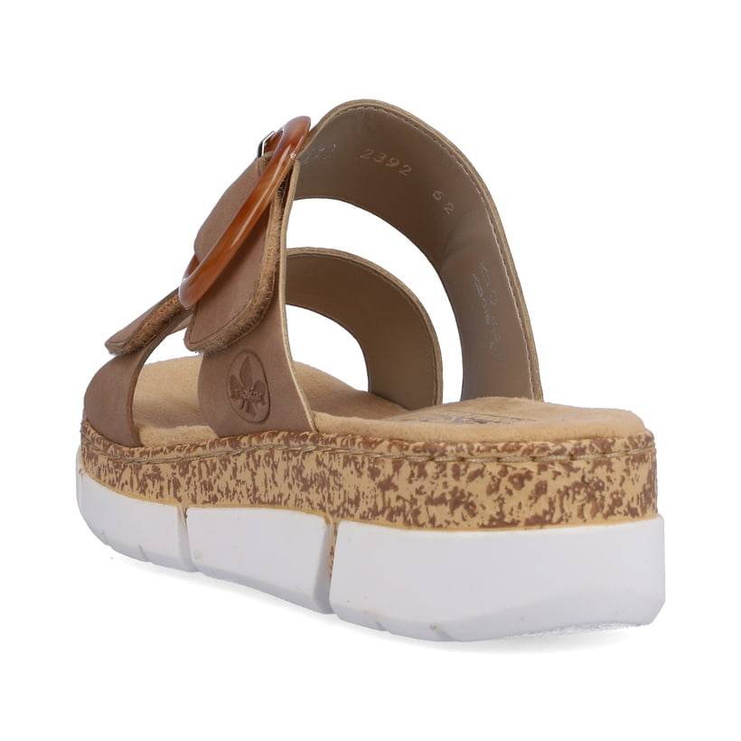 Rieker Artikelnummer V2392-62 Rieker Damen Pantoletten sandbeige Super Rabatt