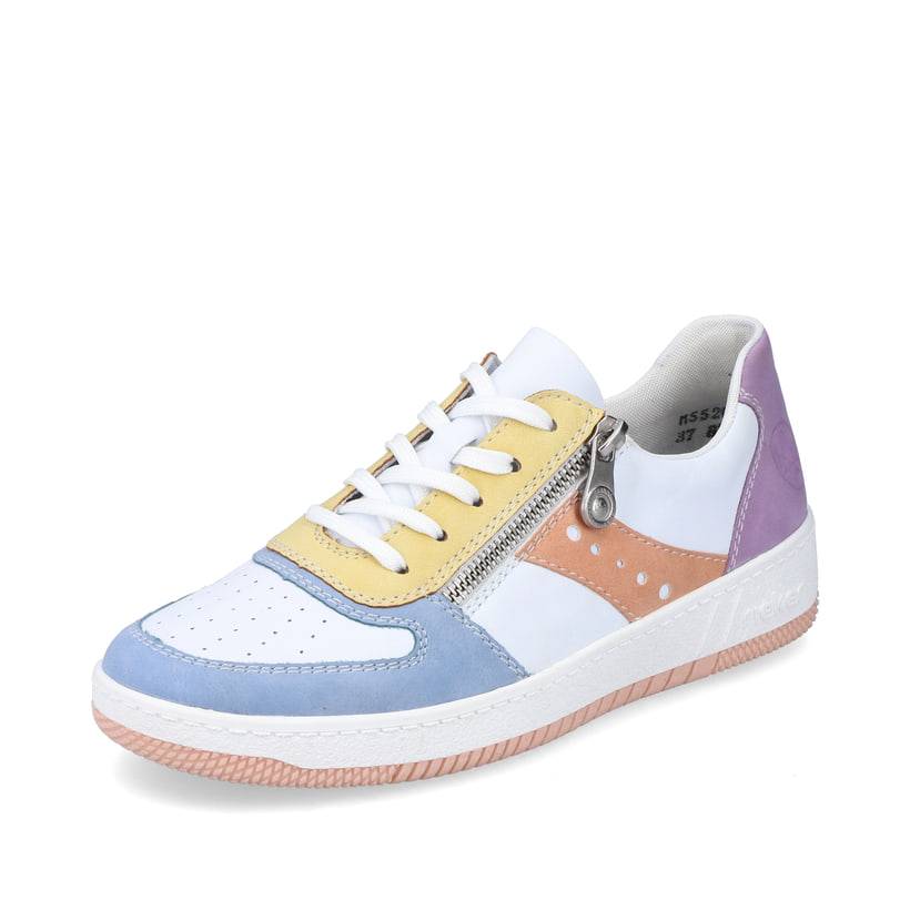 Rieker Artikelnummer M5520-91 Rieker Damen Sneaker Low weiss-bunt Clearance-Verkauf