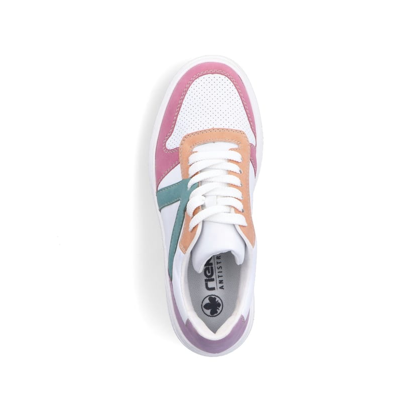 Rieker Artikelnummer M7814-90 Rieker Damen Sneaker Low eisweiss-mehrfarbig Begrenzt auf 3 Tage