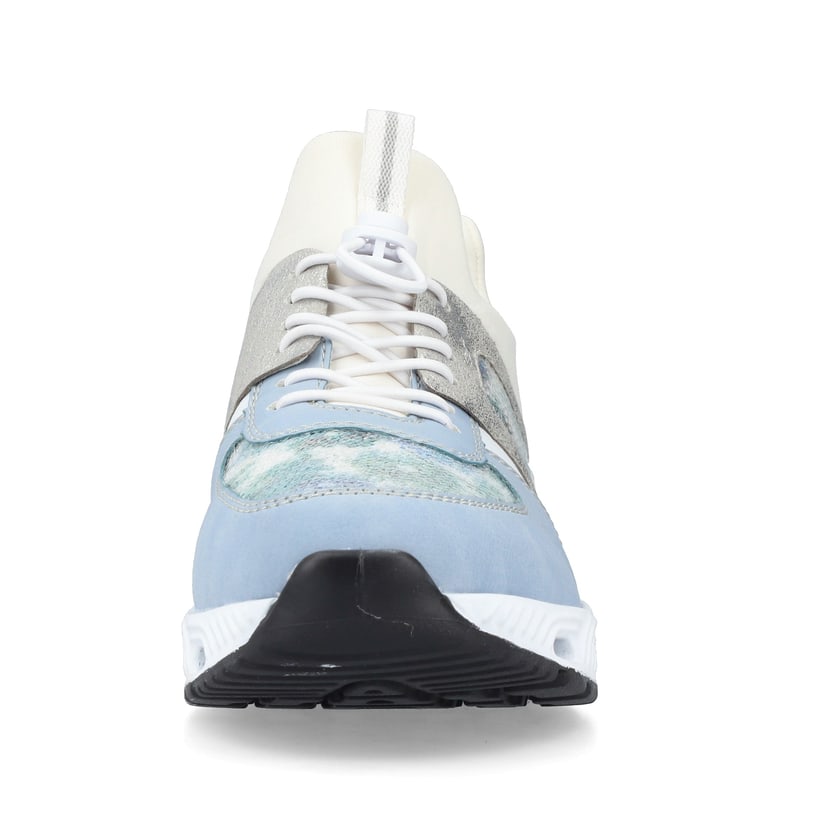 Rieker Artikelnummer N5251-91 Rieker Damen Slipper babyblau-cremeweiss Speichern exportieren