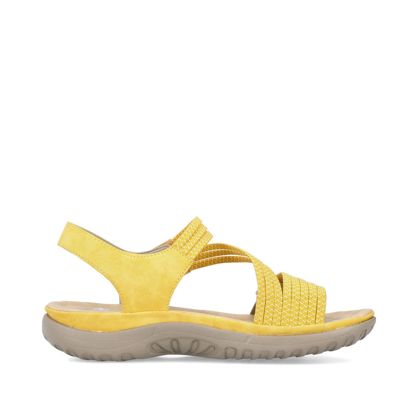 Rieker Artikelnummer 64870-68 Rieker Damen Riemchensandalen zitronengelb Rabatte dieses Monats