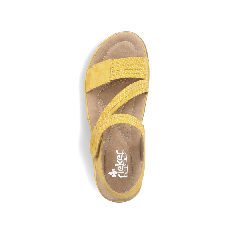 Rieker Artikelnummer 64870-68 Rieker Damen Riemchensandalen zitronengelb Rabatte dieses Monats