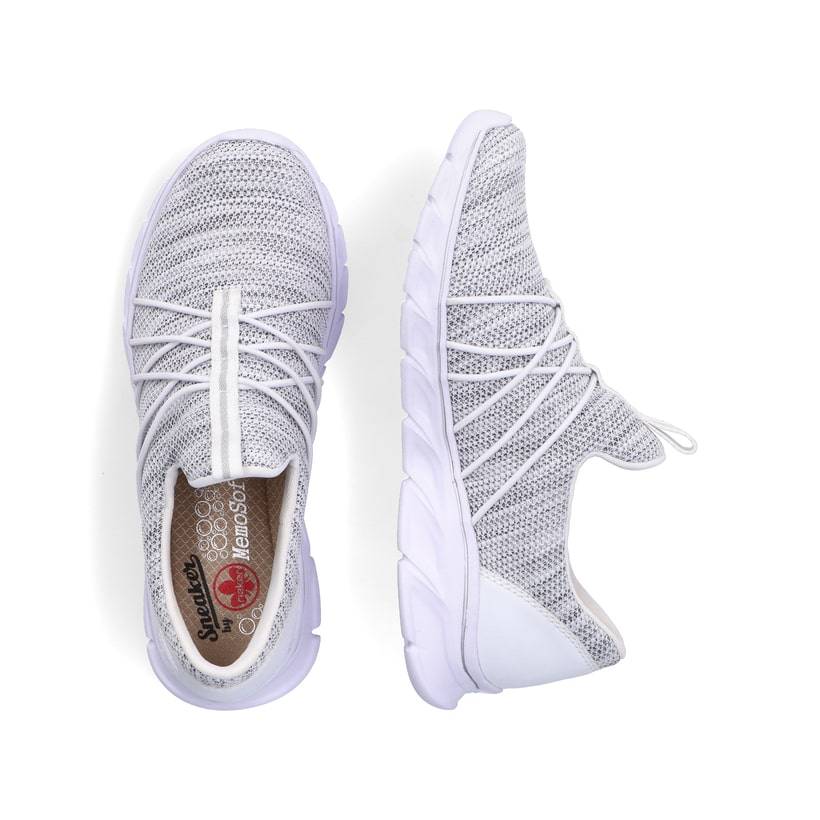 Rieker Artikelnummer 54071-80 Rieker Damen Slipper weiss-rauch 2025