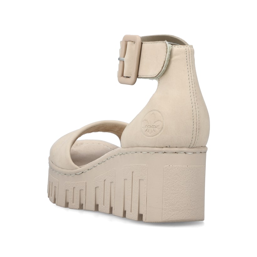 Rieker Artikelnummer 68093-60 Rieker Damen Keilsandaletten sandbeige Limitierter Zeitrabatt