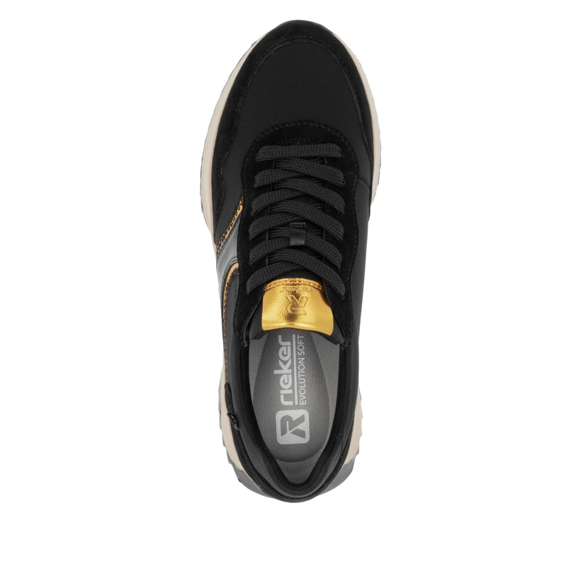Rieker Artikelnummer W1302-00 Rieker Damen Sneaker Low asphaltschwarz Preisnachlass