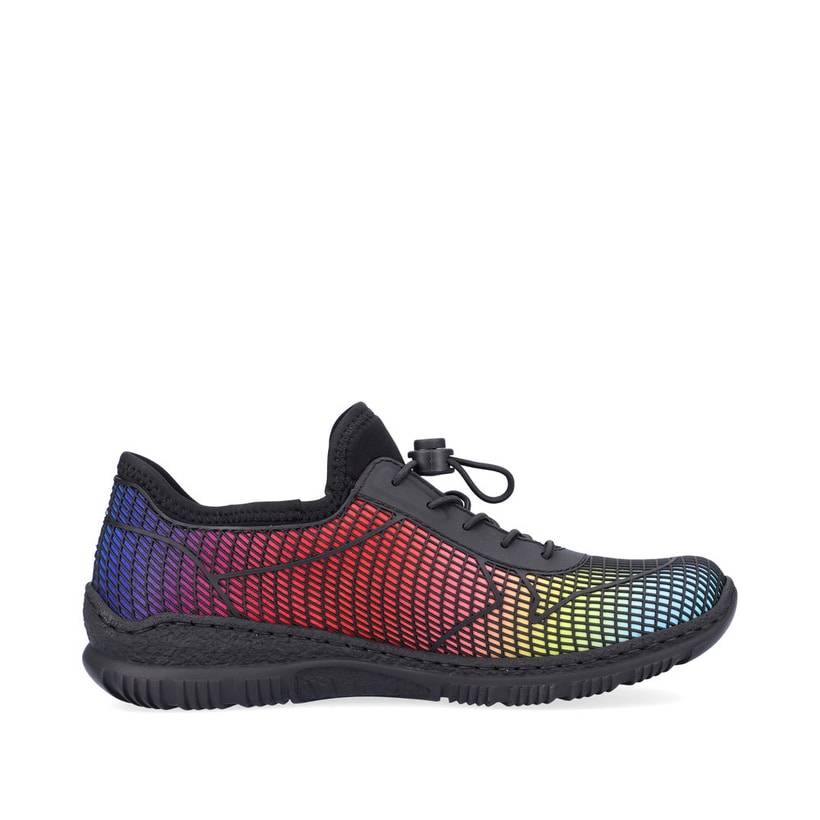 Rieker Artikelnummer N3250-90 Rieker Damen Slipper regenbogenfarben Muttertagsangebot