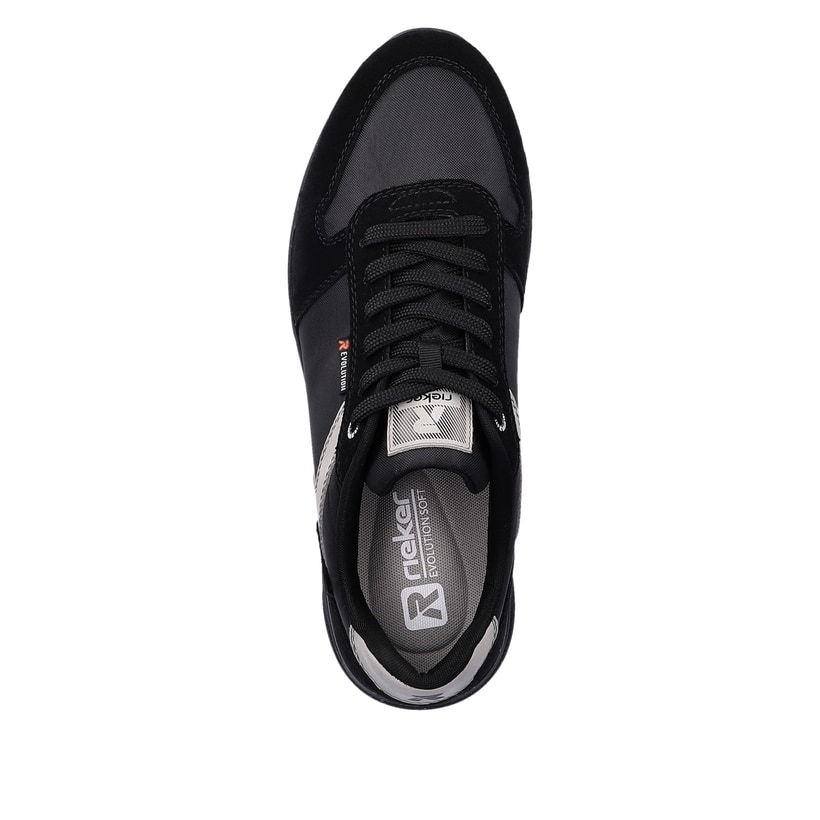 Rieker Artikelnummer 07002-00 Rieker Herren Sneaker Low carbon-black silver-grey Neueste Mode