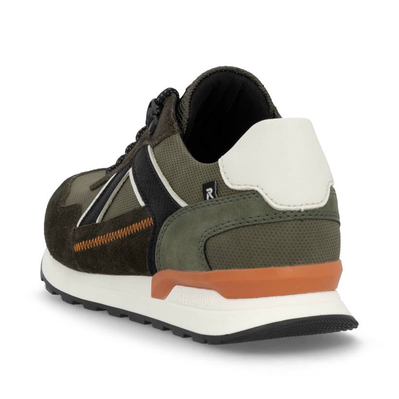 Rieker Artikelnummer U0310-54 Rieker Herren Sneaker Low grünbraun-schwarz Online Outlet