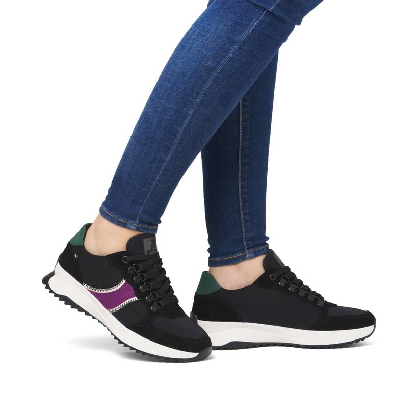 Rieker Artikelnummer W1305-00 Rieker Damen Sneaker Low asphaltschwarz Zeitlich begrenztes Angebot