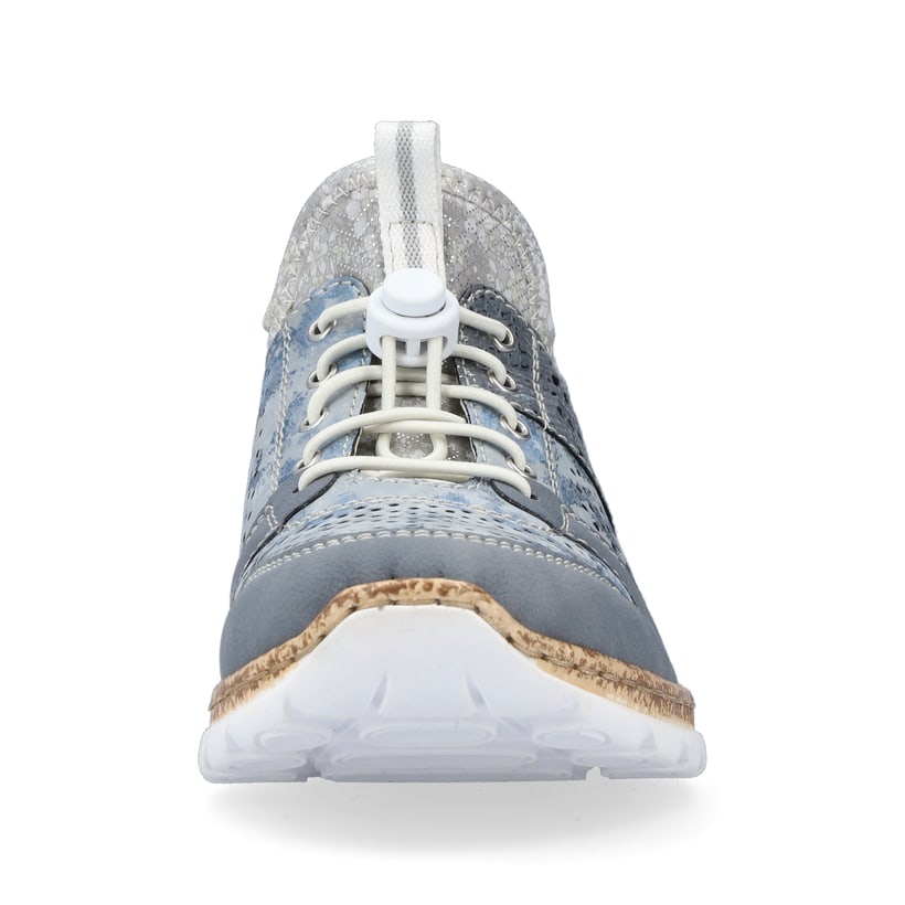 Rieker Artikelnummer N4255-12 Rieker Damen Slipper metallic-blau Sonderangebote