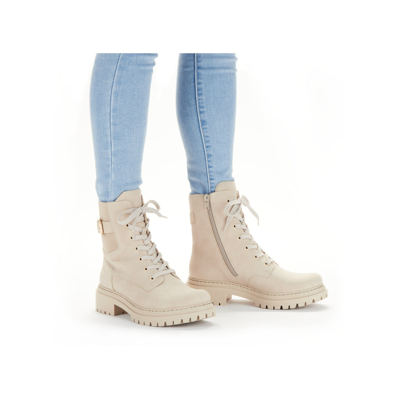 Rieker Artikelnummer 72631-63 Rieker Damen Biker Boots hellbeige Kostenlose Rückgabe