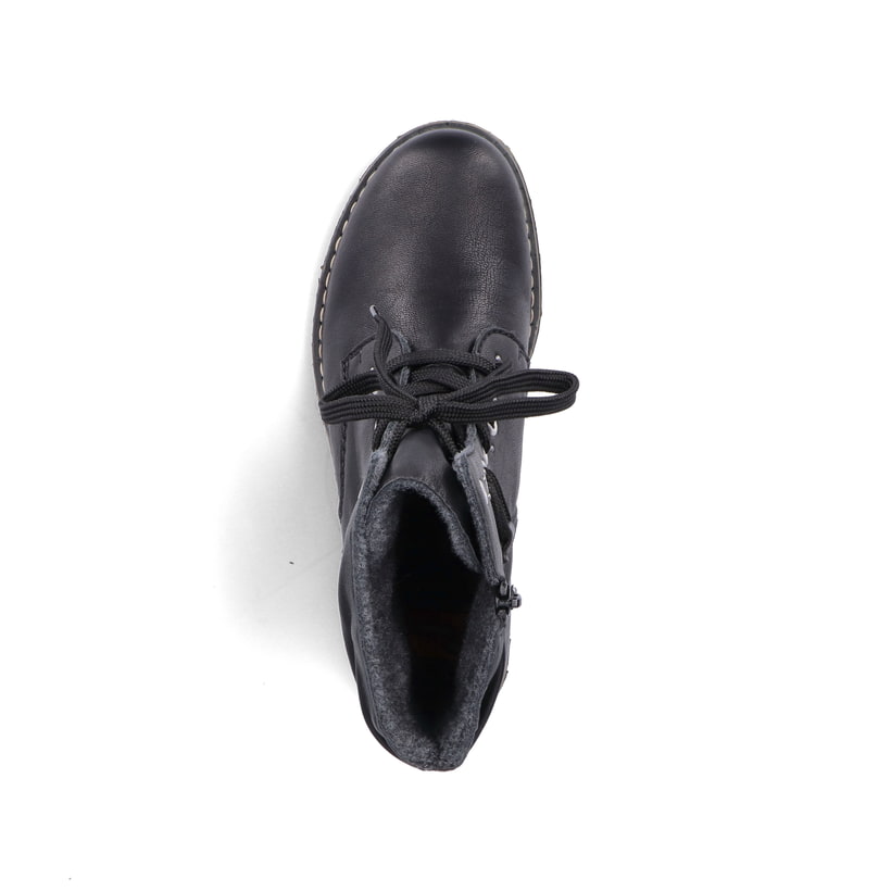 Rieker Artikelnummer 71218-00 Rieker Damen Schnürstiefel asphaltschwarz Begrenzte Freigabe