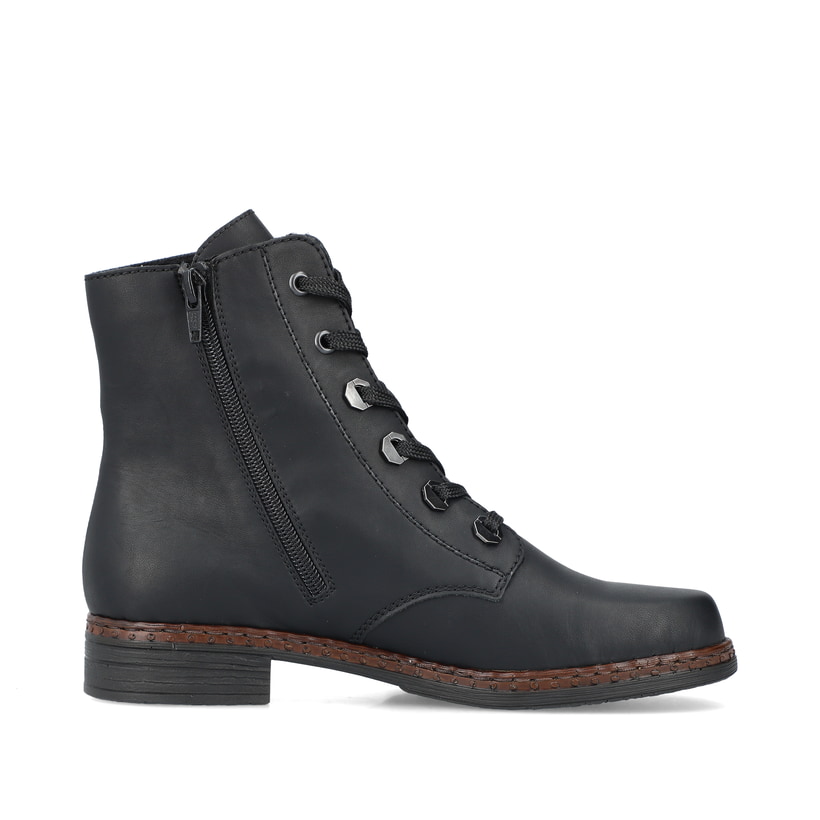 Rieker Artikelnummer 75142-01 Rieker Damen Schnürstiefel carbonschwarz Sonderangebot der Fabrik