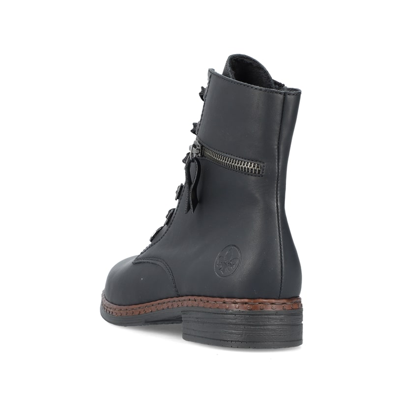 Rieker Artikelnummer 75142-01 Rieker Damen Schnürstiefel carbonschwarz Sonderangebot der Fabrik