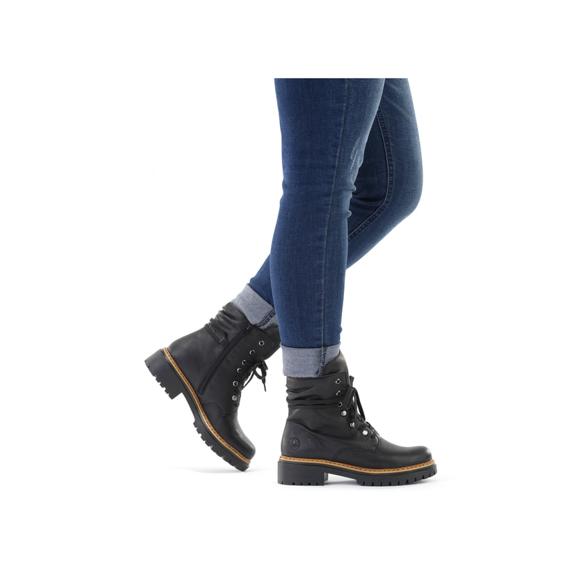 Rieker Artikelnummer 72621-00 Rieker Damen Biker Boots tiefschwarz Vierteljährliche Förderung