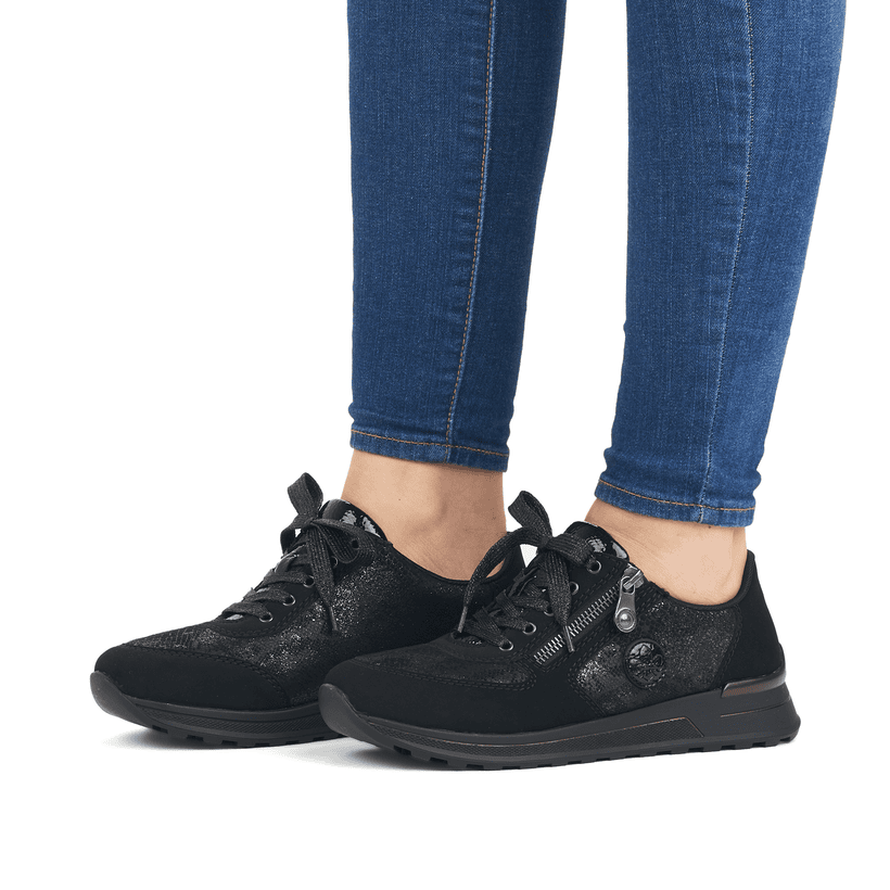 Rieker Artikelnummer N1411-90 Rieker Damen Sneaker Low nachtschwarz Super Rabatt