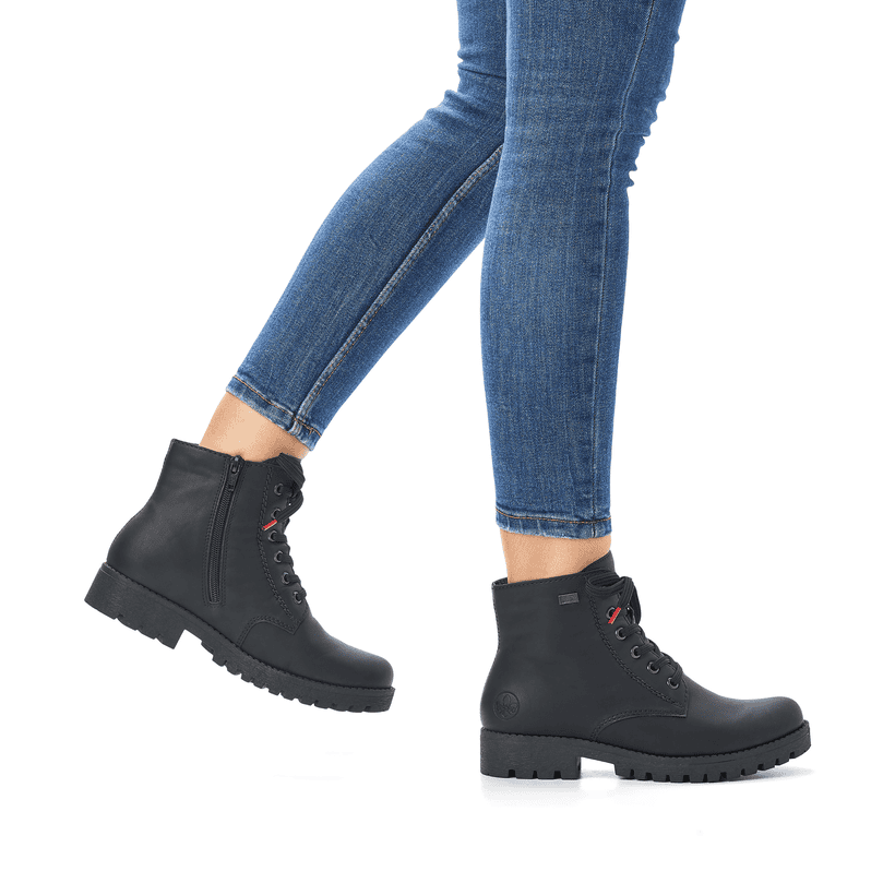 Rieker Artikelnummer 785M1-00 Rieker Damen Schnürstiefel mattschwarz Riesige Rabatte