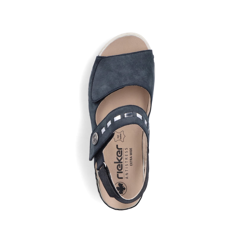Rieker Artikelnummer V7473-14 Rieker Damen Riemchensandalen stahlblau 50% Rabatt mit kostenlosem Versand