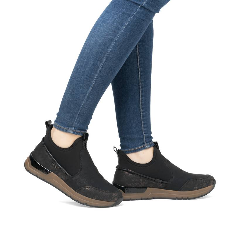 Rieker Artikelnummer 58954-00 Rieker Damen Slipper urbanschwarz Schlussverkauf