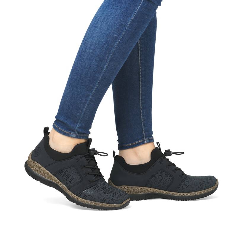 Rieker Artikelnummer N3295-14 Rieker Damen Slipper schwarzblau Blitzverkäufe