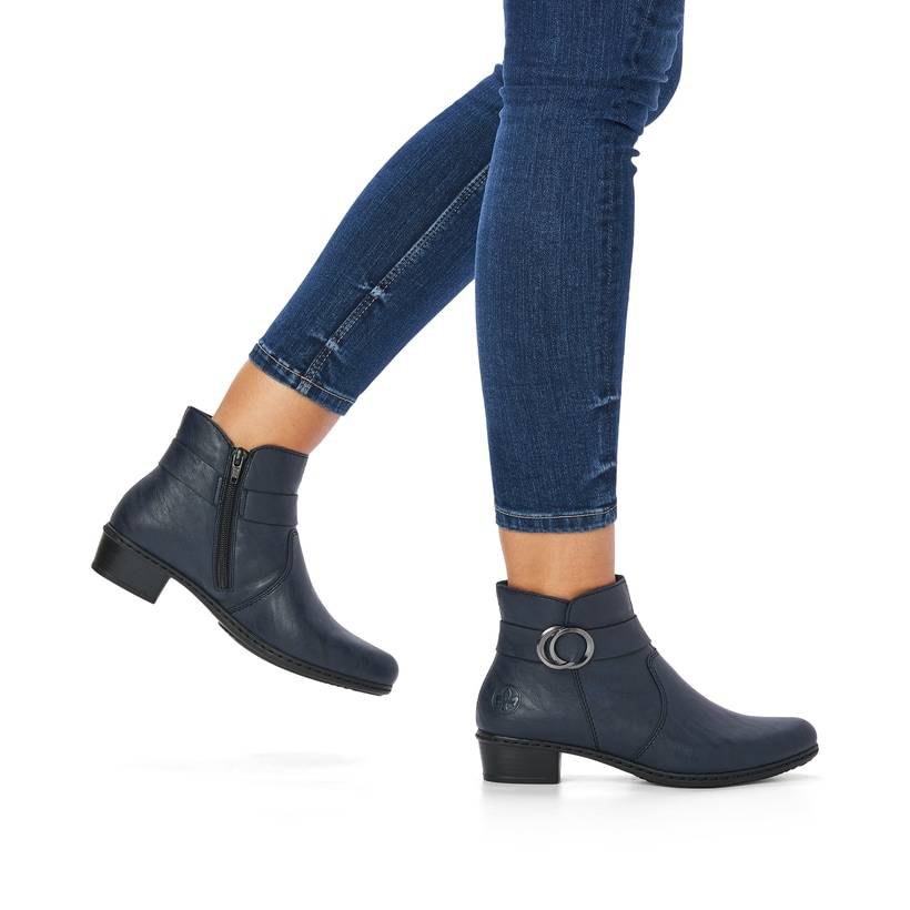 Rieker Artikelnummer Y0775-14 Rieker Damen Stiefeletten schieferblau Limitierter Zeitrabatt