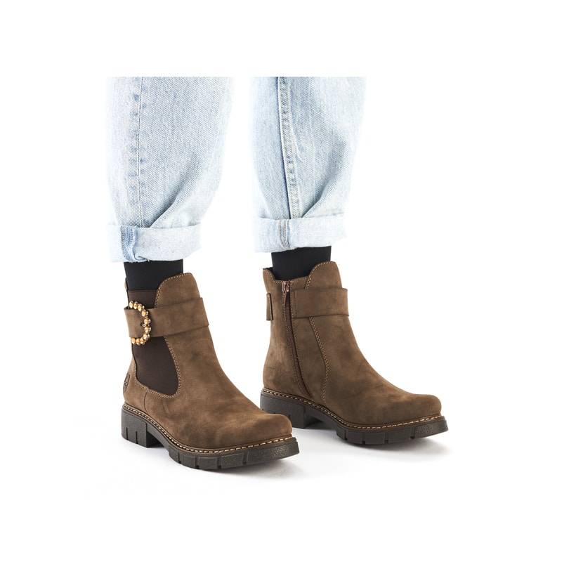 Rieker Artikelnummer Z3564-25 Rieker Damen Chelsea Boots beigebraun Fabrikpreis