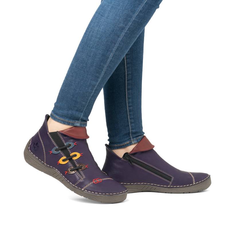 Rieker Artikelnummer 72581-30 Rieker Damen Kurzstiefel purpur Günstig kaufen