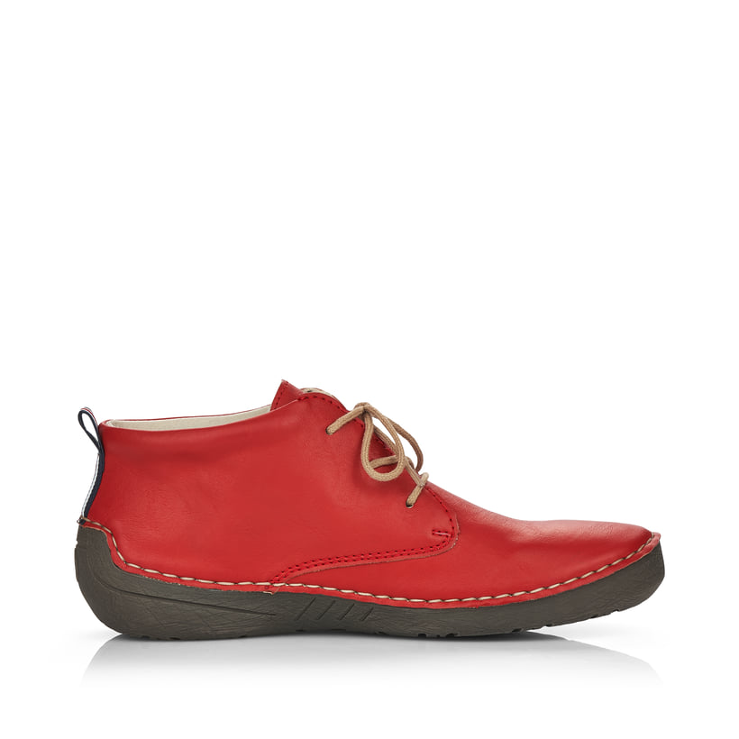 Rieker Artikelnummer 52522-33 Rieker Damen Schnürschuhe rubinrot Preisnachlass