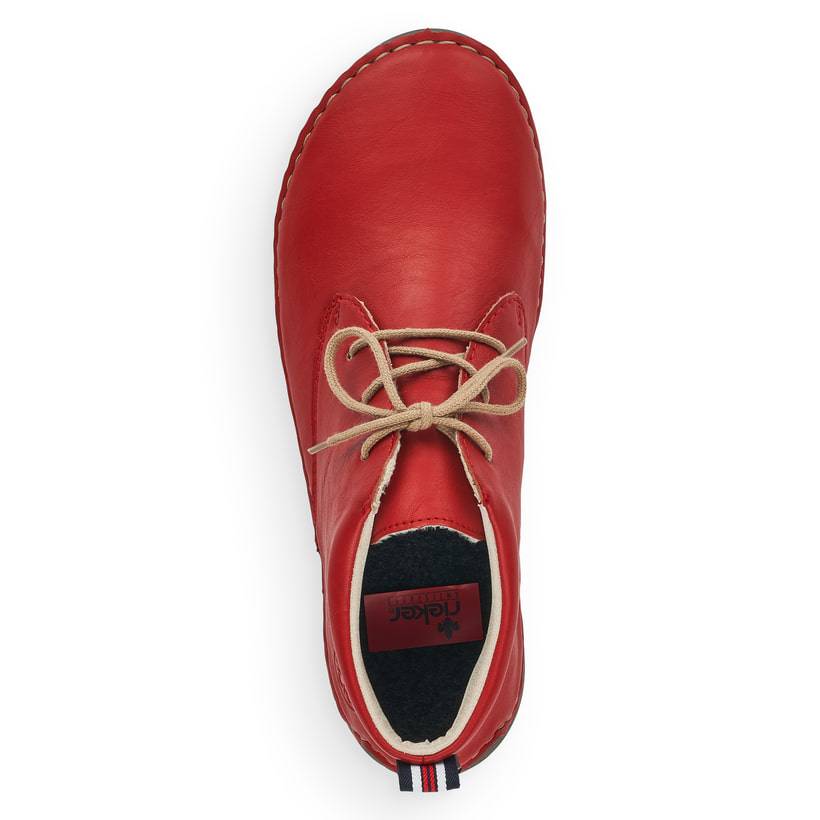Rieker Artikelnummer 52522-33 Rieker Damen Schnürschuhe rubinrot Preisnachlass