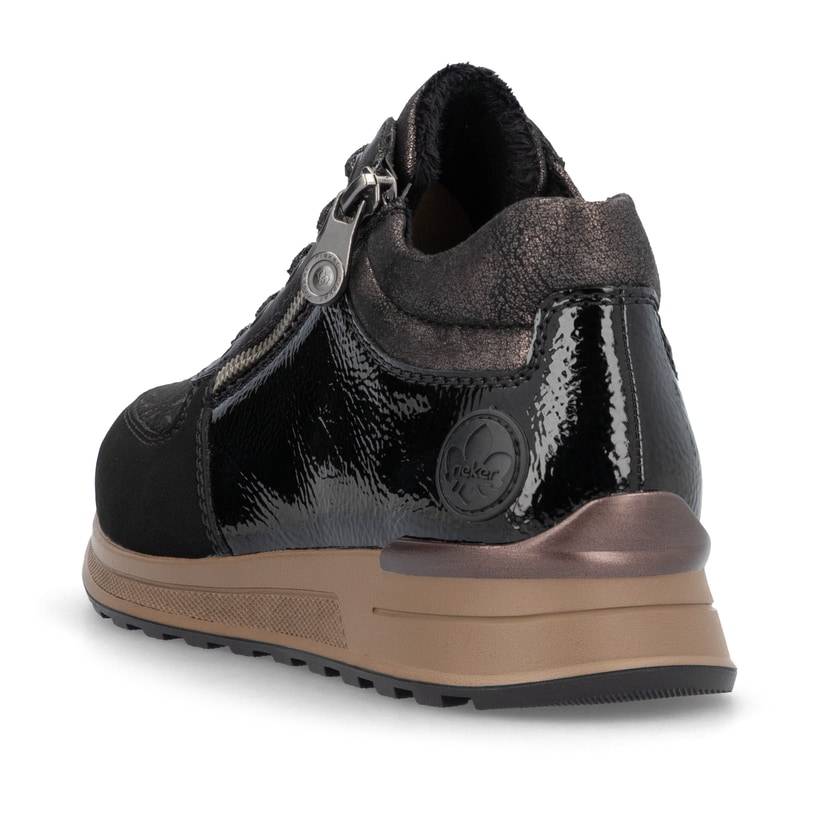 Rieker Artikelnummer N1407-00 Rieker Damen Schnürschuhe asphaltschwarz Saisonschlussverkauf