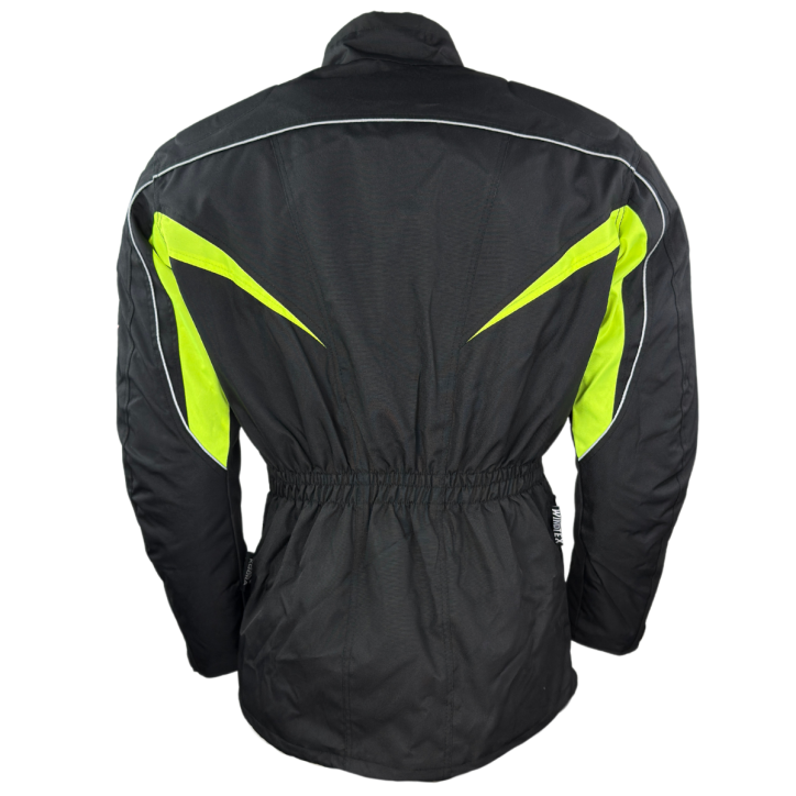 Roleff RO10005 - Motorradjacke in Schwarz / Neongelb Kostenlose Rückgabe