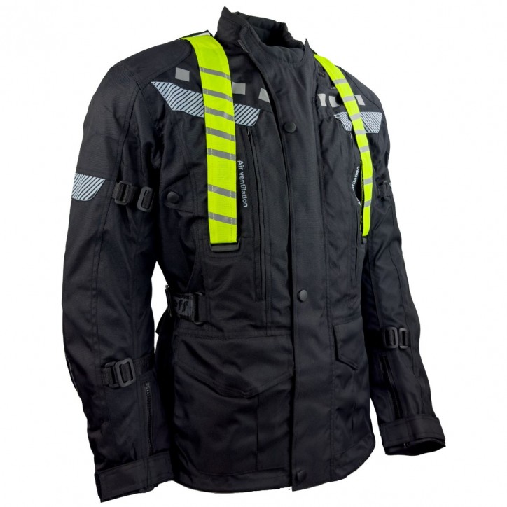 Roleff RO773 - Motorradjacke mit abnehmbarer Neon-Weste Bis zu 65% Rabatt