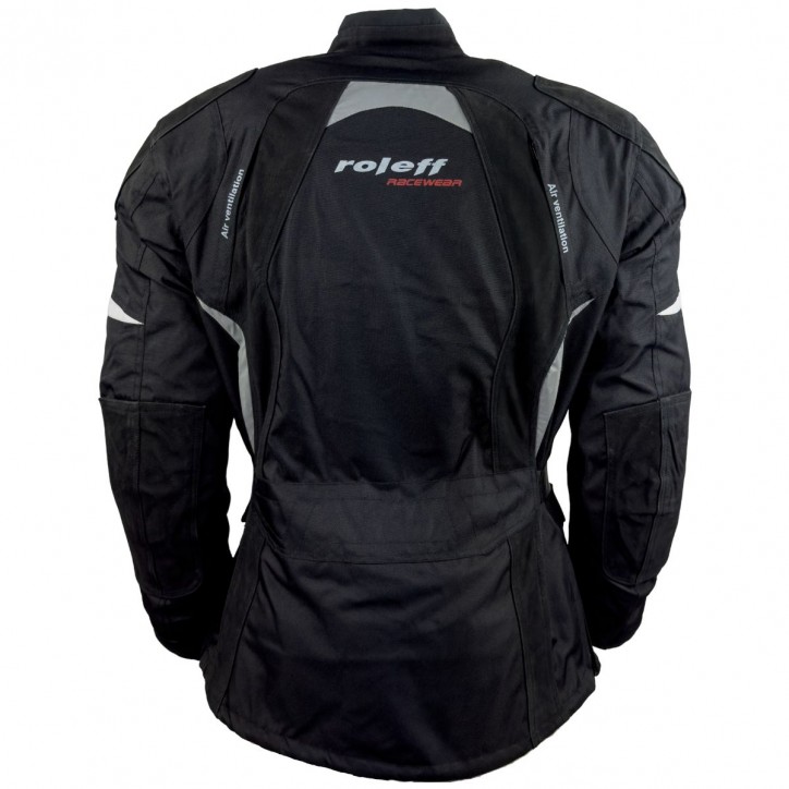 Roleff RO594 - Motorradjacke in Schwarz mit Nubukleder Applikationen Sonderangebot der Fabrik