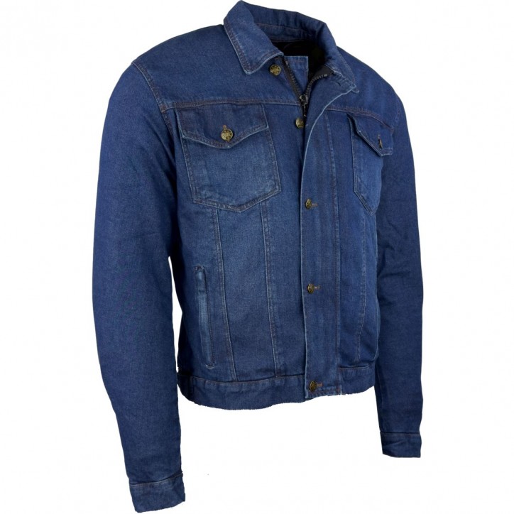 Roleff RO1515 - Blau/Stonewashed - Klassische Jeans Motorradjacke mit Aramidverstärkung Bis zu 55% Rabatt