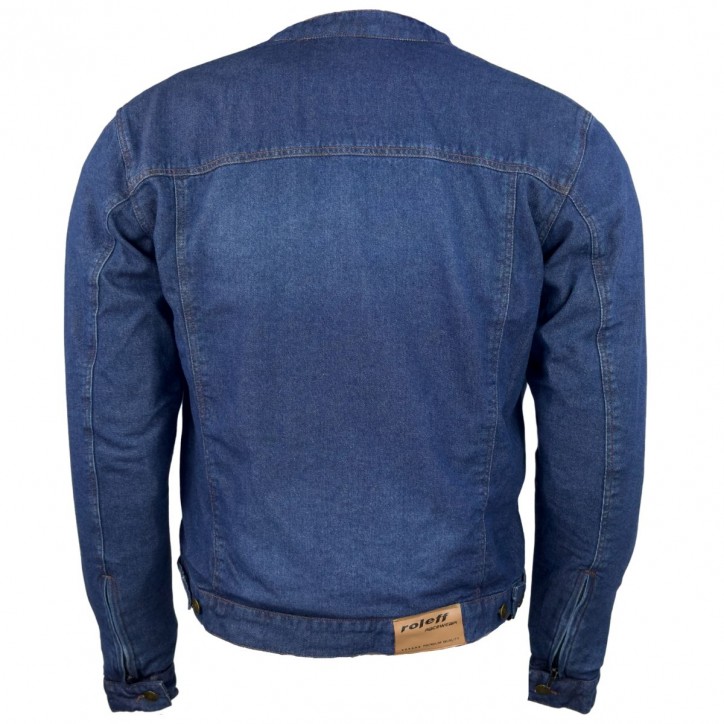 Roleff RO1515 - Blau/Stonewashed - Klassische Jeans Motorradjacke mit Aramidverstärkung Bis zu 55% Rabatt