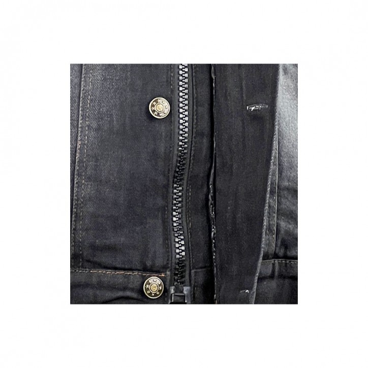 Roleff RO1514 - Schwarz/Stonewashed - Klassische Jeans Motorradjacke mit Aramidverstärkung Discount Store für neue Produkte