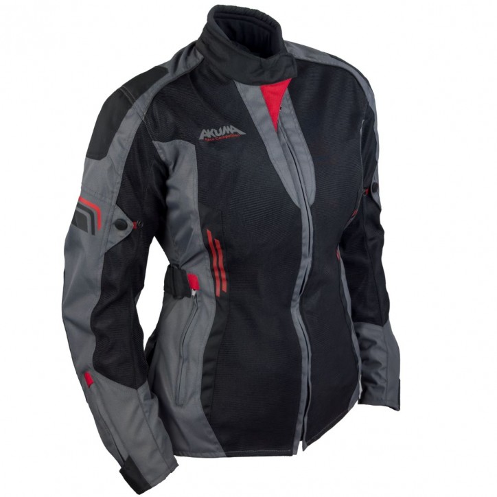 Roleff Akuma Sommer Damen Textiljacke 1.0 schwarz/anthrazit/rot Clearance-Verkauf