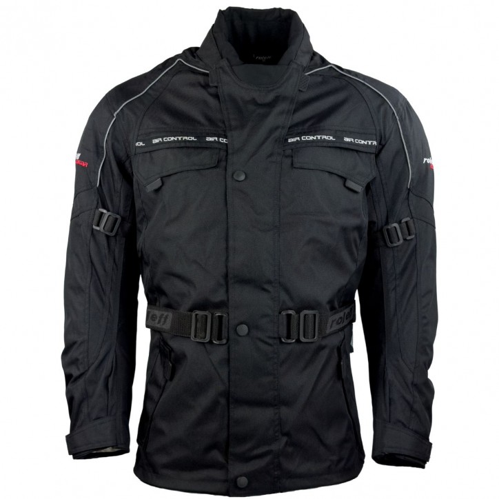 Roleff RO700 - lange Textil Motorradjacke Reno -schwarz Kostenloser Versand international