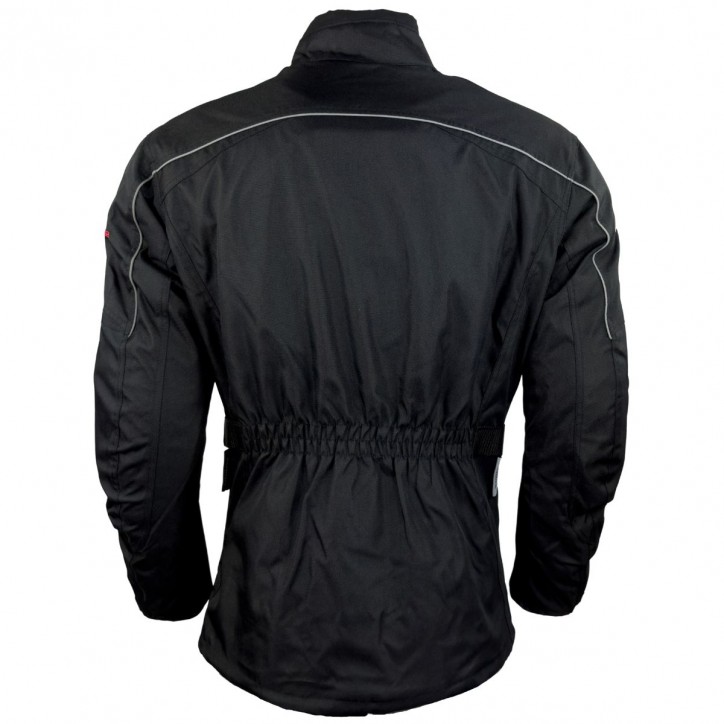 Roleff RO700 - lange Textil Motorradjacke Reno -schwarz Kostenloser Versand international