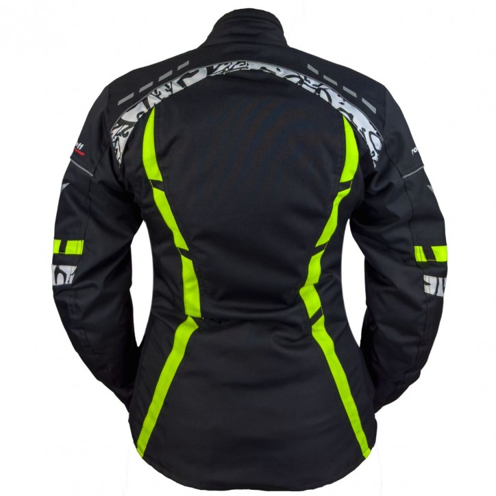 Roleff RO15092 - Motorradjacke für Damen in Schwarz / Neongelb Im Verkauf