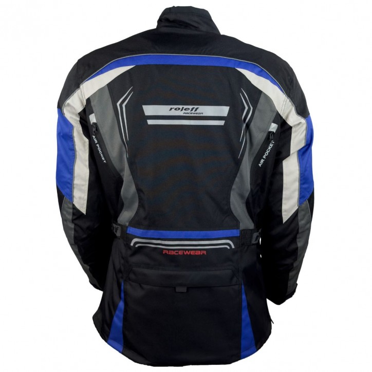 Roleff RO15112 - Motorradjacke in Schwarz / Grau / Weiß / Blau 2025