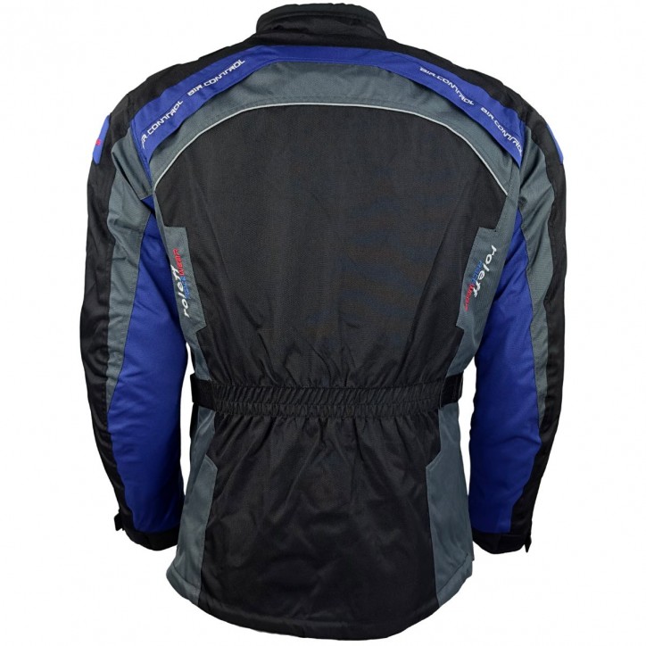 Roleff RO783 - Motorradjacke mit Wind-Tex® Klimamembrane - Belüftung - CE Protektoren - Schwarz / Blau Rabatt