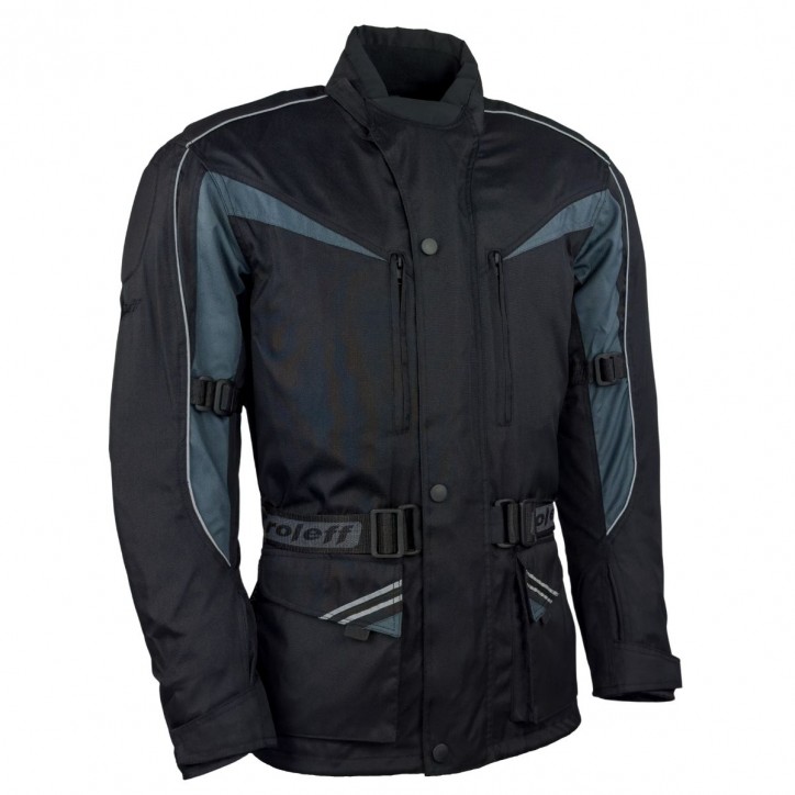 Roleff RO10003 - Motorradjacke in Schwarz / Grau Flash Sale