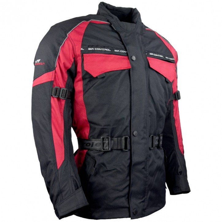 Roleff RO703 - Motorradjacke in Schwarz / Rot Begrenztes Angebot