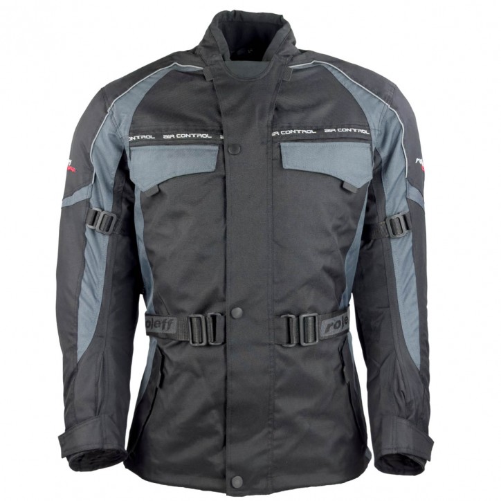 Roleff RO701 - Motorradjacke in Schwarz / Grau Exklusivangebot