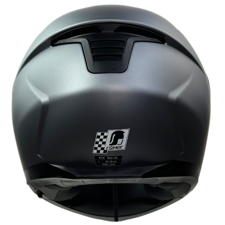 Roleff RR20771 - Römer Klapphelm -Motorradhelm mit Sonnenvisier, titanium- matt Saisonschlussverkauf