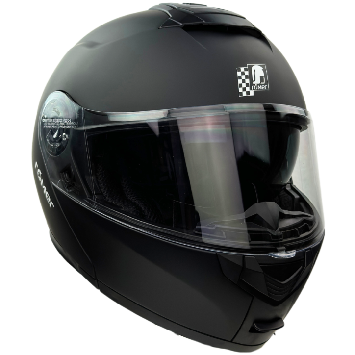 Roleff RR20770 - Römer Klapphelm -Motorradhelm mit Sonnenvisier, matt-schwarz Black Friday